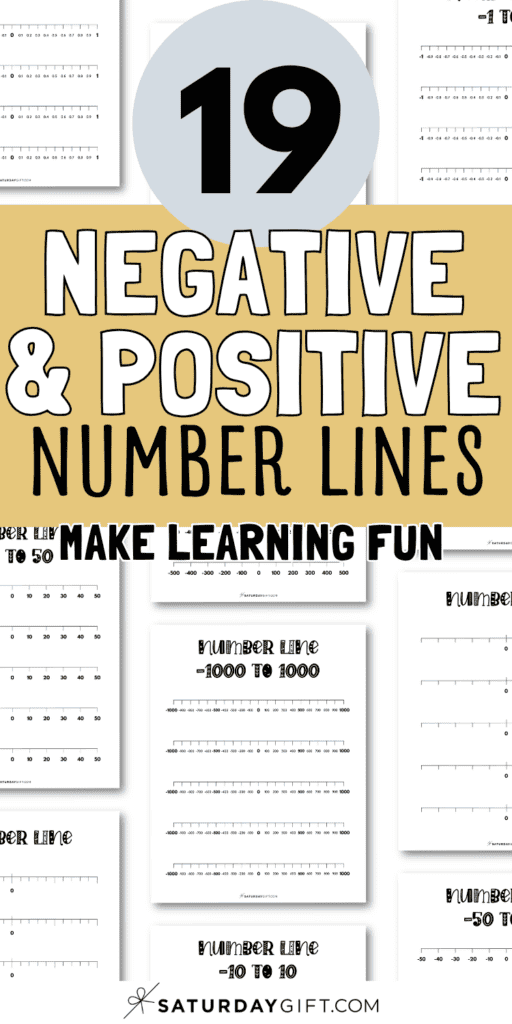 19 Negative & Positive Number Lines - Make Learning Fun | SaturdayGift