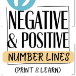 19 Negative & Positive Number Lines - Print & Learn | SaturdayGift