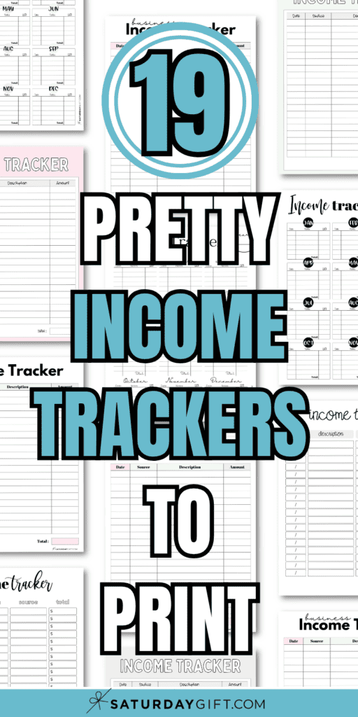 19 Pretty Income Trackers to Print | SaturdayGift