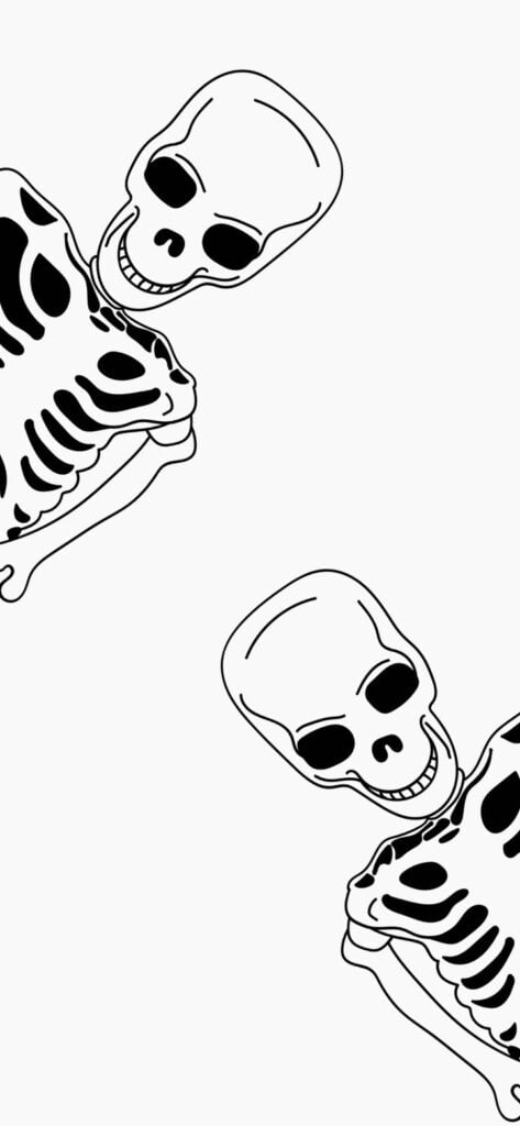 19. Skeletons free Halloween Wallpaper for Phone | SaturdayGift