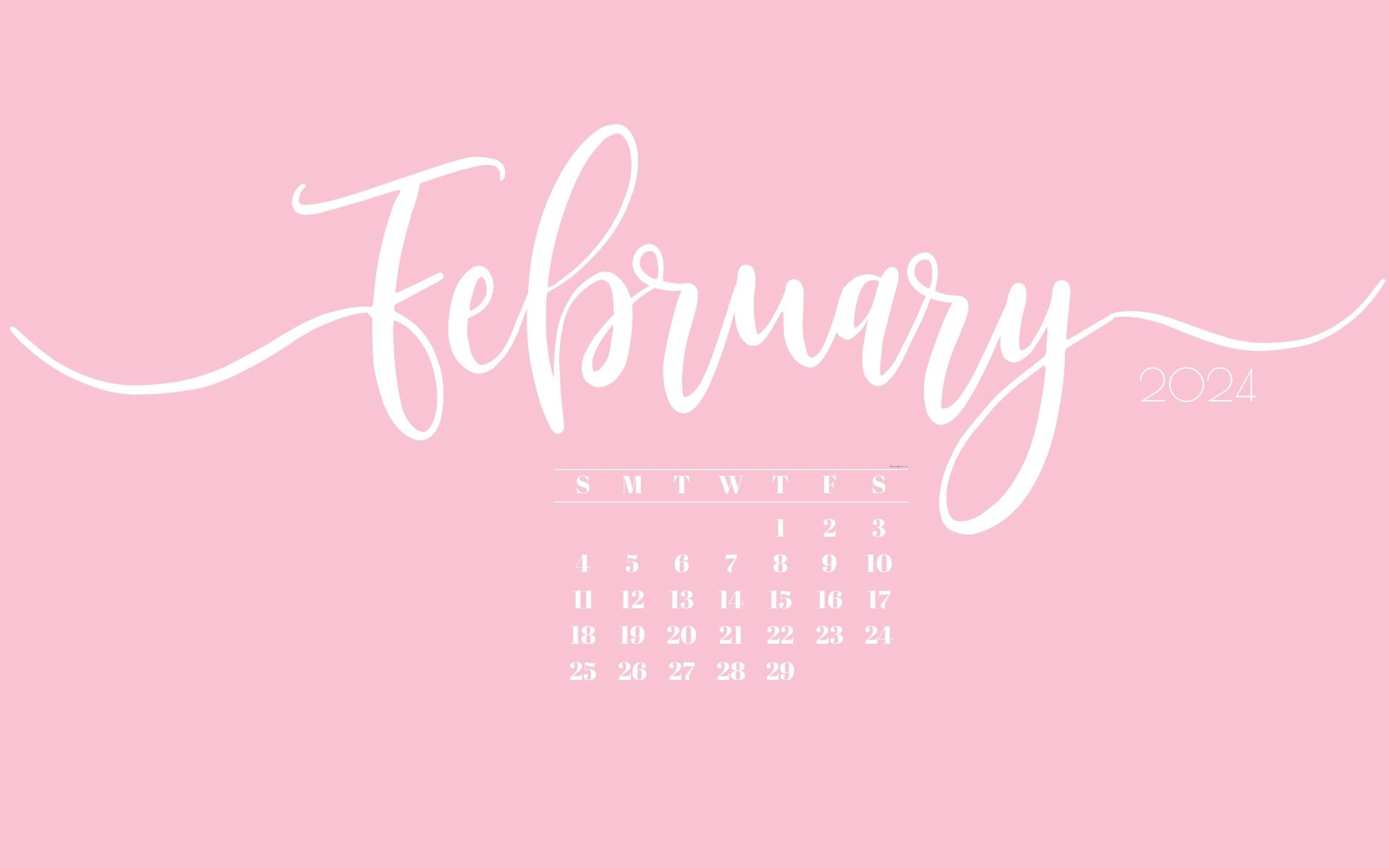 February Desktop Wallpaper 21 Cute & Free February 2024 Calendar