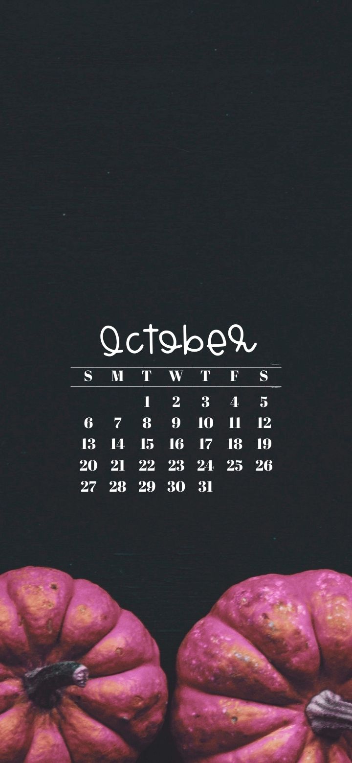 October 2024 Calendar Wallpaper 47 Cute iPhone Backgrounds