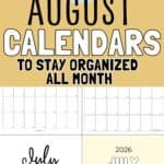 20+ August Calendars to Stay Organized All Month | SaturdayGift