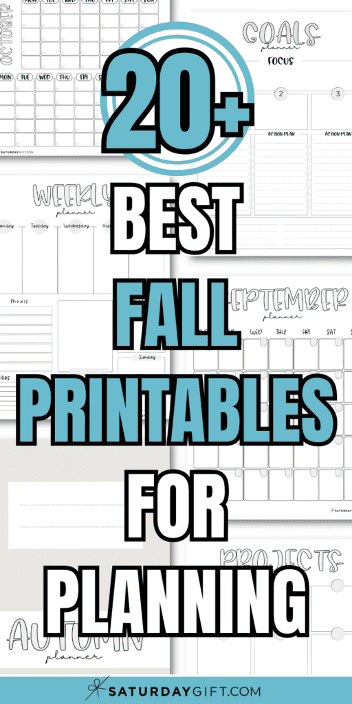 20+ Best Fall Printables for Planning | SaturdayGift