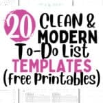20 Clean and Modern To-Do List Templates | SaturdayGift