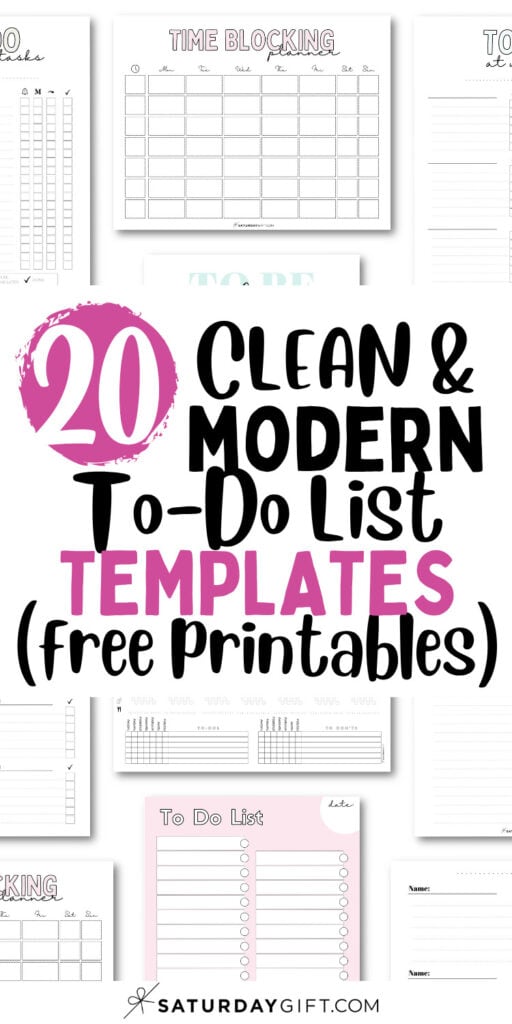 20 Clean and Modern To-Do List Templates | SaturdayGift