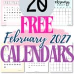 20 Free February 2027 Calendars | SaturdayGift