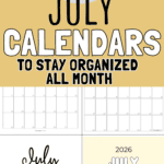 20+ July Calendars to Stay Organized All Month | SaturdayGift