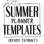 20 Pretty Summer Planner Templates | SaturdayGift
