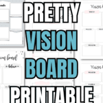 20+ Pretty Vision Board Printable Templates | SaturdayGift