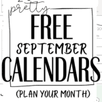 20 Pretty and Free September Calendars | SaturdayGift