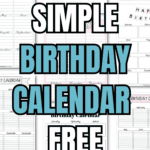 20 Simple Birthday Calendar Free Printables | SaturdayGift