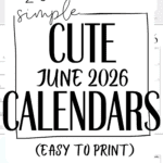 20 Simple and Cute June 2026 Calendars | SaturdayGift