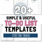 20+ Simple and Useful To-Do List Templates | SaturdayGift