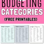 200 Budgeting Categories | SaturdayGift