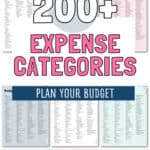 200+ Expense Categories | SaturdayGift