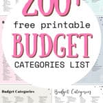 200+ Free Printable Budget Categories List | SaturdayGift