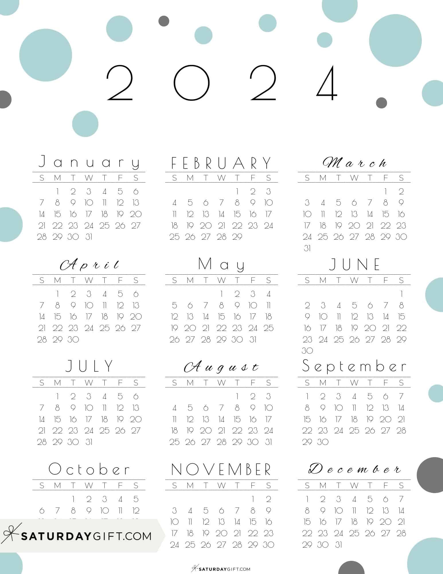2024 Calendar Printable Cute Free 2024 Yearly Calendar Templates ZOHAL 2024 Calendar Printable Cute Free 2024 Yearly Calendar Templates ZOHAL