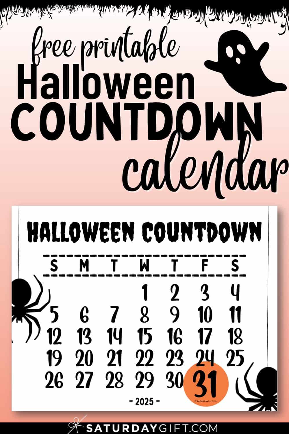 Halloween Countdown Calendar Printable Free Fun Spooky October Halloween Countdown Calendar Printable Free Fun Spooky October