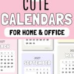 2027 Cute Calendars for Home & Office - All 12 Months | SaturdayGift