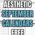 21 Aesthetic September Calendars - Free Printables | SaturdayGift