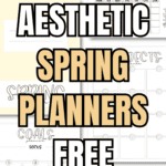 21 Aesthetic Spring Planners Free Printables | SaturdayGift