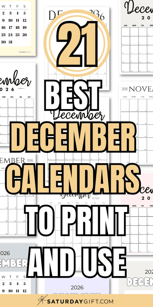 21 Best December Calendars to Print and Use
