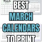 21 Best March Calendars to Print & Use | SaturdayGift