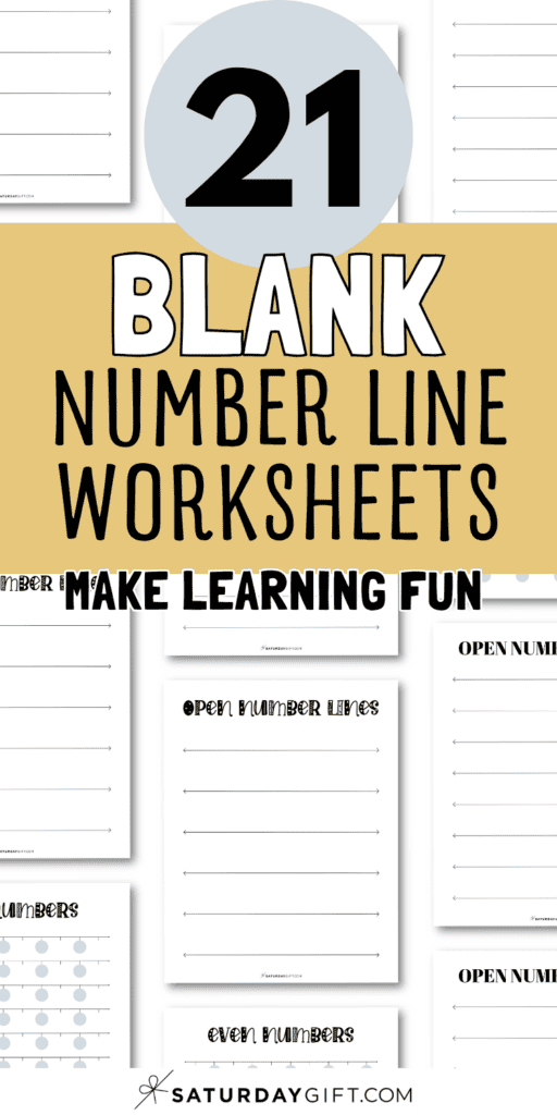 21 Blank Number Line Worksheets - Make Learning Fun | SaturdayGift