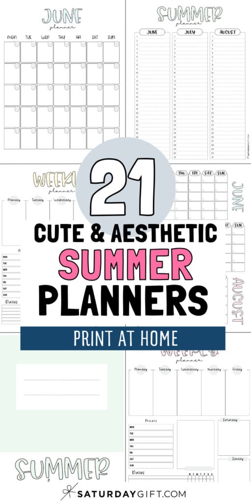 21 Cute & Aesthetic Summer Planners | SaturdayGift