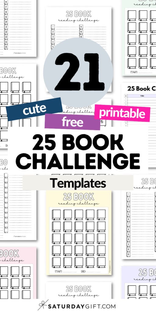 21 Cute & Free 25 Book Challenge | SaturdayGift