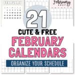 21 Cute & Free February Calendars - Organize Your Schedule | SaturdayGift