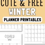 21 Cute & Free Winter - Planner Printables | SaturdayGift