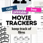 21+ Cute & Printable Movie Trackers | SaturdayGift