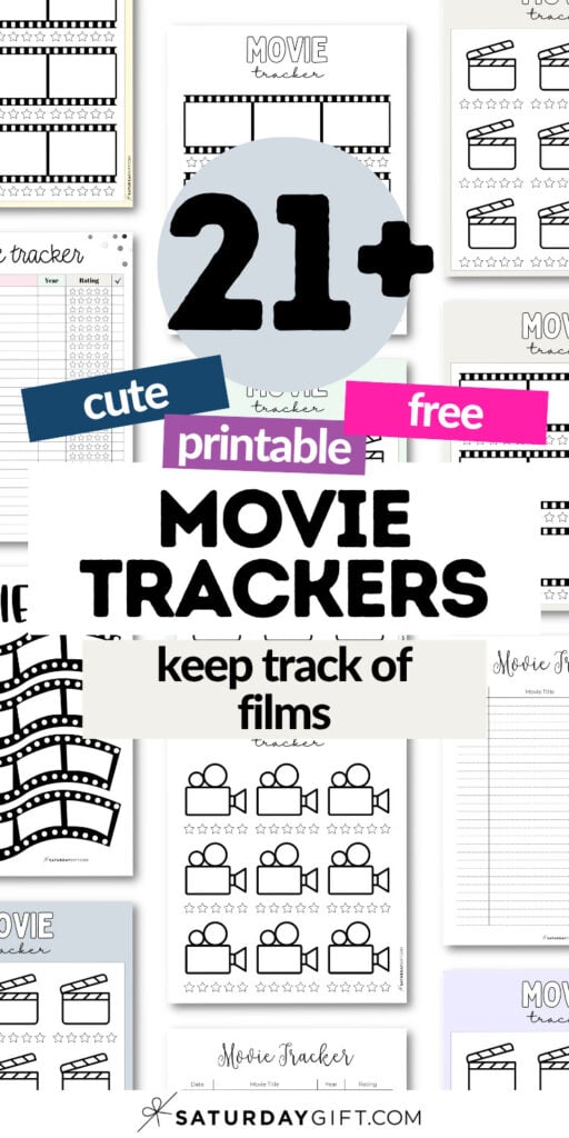 21+ Cute & Printable Movie Trackers | SaturdayGift