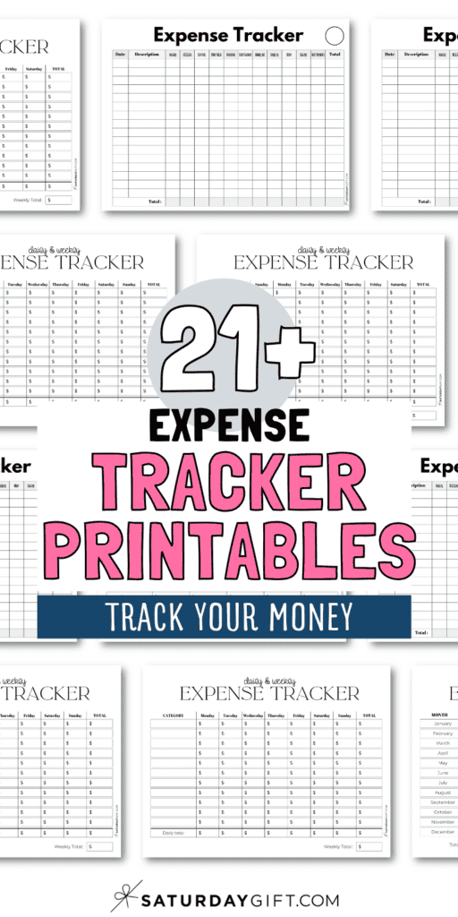 21+ Expense Tracker Printables | SaturdayGift