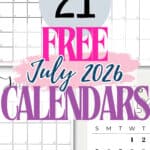 21 Free July 2026 Calendars | SaturdayGift