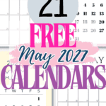 21 Free May 2027 Calendars | SaturdayGift