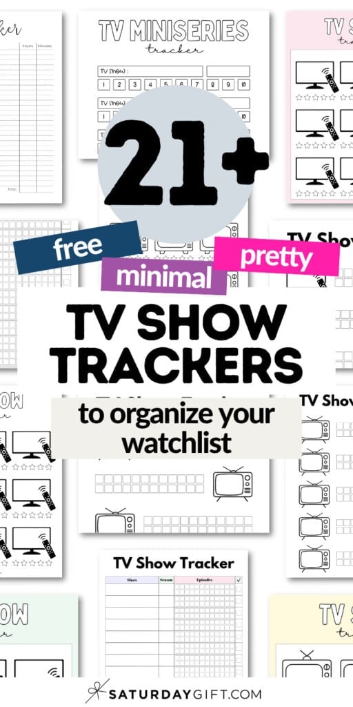 21+ Free & Minimal TV Show Trackers | SaturdayGift
