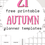 21 Free Printable Autumn Planner Templates - Plan the Entire Season | SaturdayGift