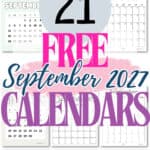 21 Free September 2027 Calendars | SaturdayGift