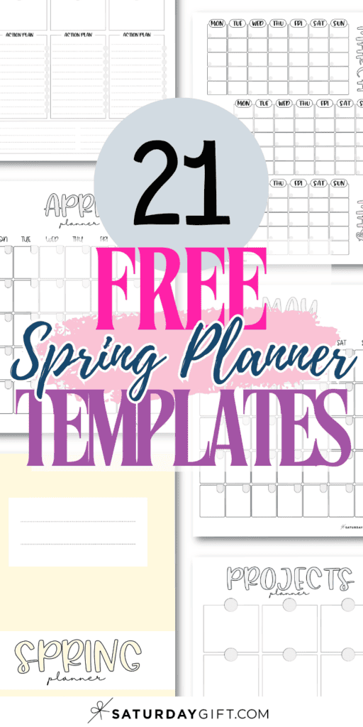 21 Free Spring Planner Templates | SaturdayGift