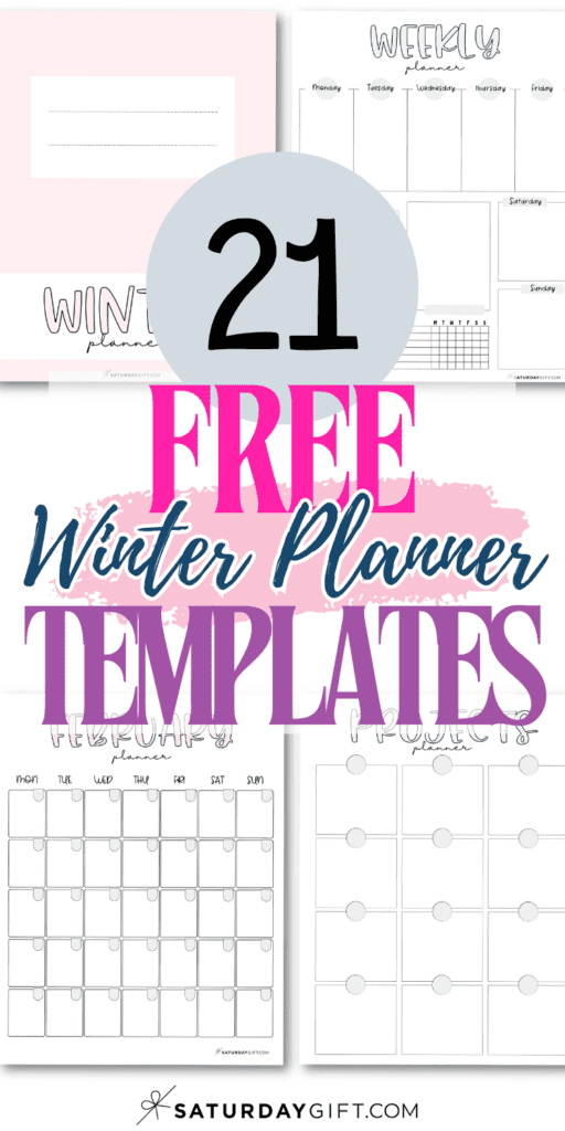 21 Free Winter Planner Templates | SaturdayGift