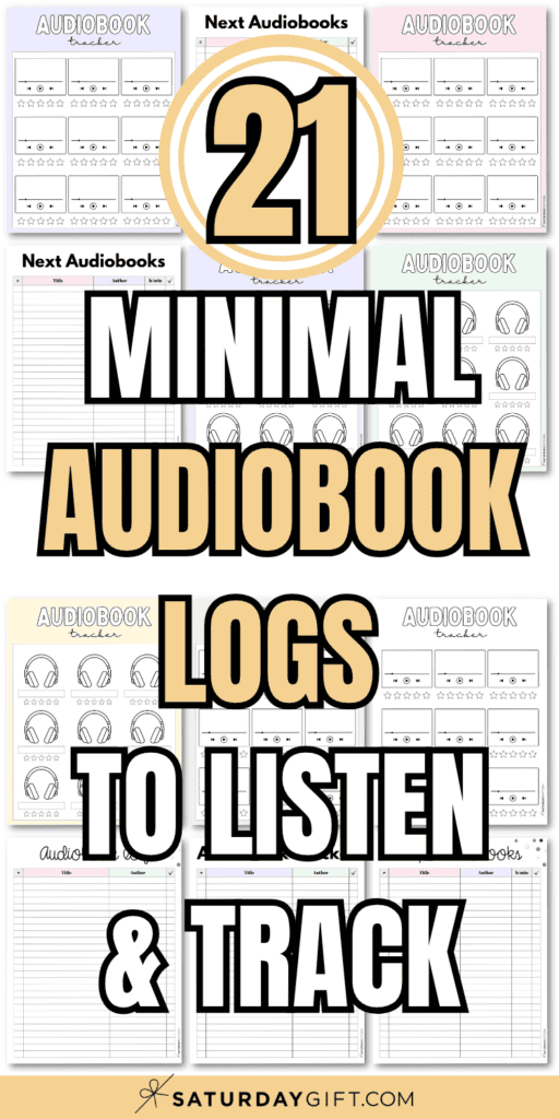 21 Minimal Audiobook Logs to Listen & Track | SaturdayGift