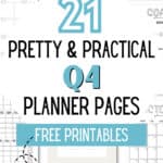 21 Pretty & Practical Q4 Planner Pages Free Printables - Plan the Season | SaturdayGift