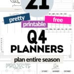 21 Pretty Printable & Free Q4 Planners - Plan Entire Season | SaturdayGift