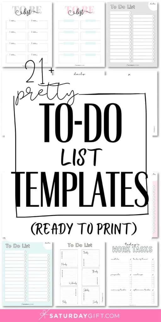 21+ Pretty To-Do List Templates | SaturdayGift