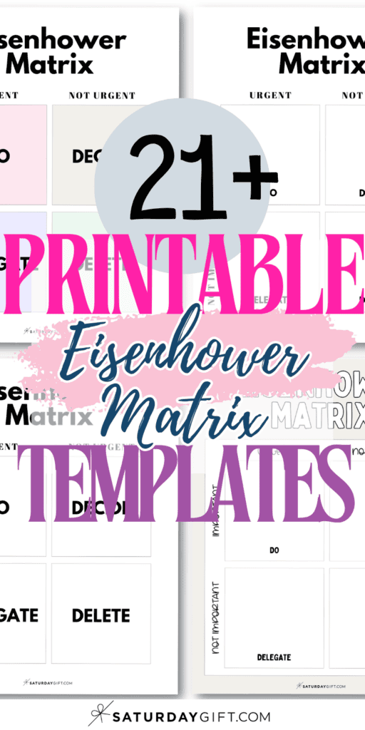 21+ Printable Eisenhower Matrix Templates | SaturdayGift