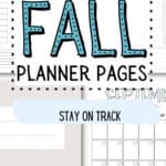 21 Printable Fall Planner Pages - Stay on Track | SaturdayGift