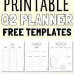 21 Printable Q2 Planner - Free Templates | SaturdayGift